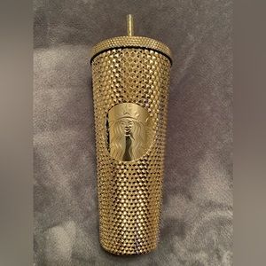 Gold Starbucks Holiday 24oz. Cup.